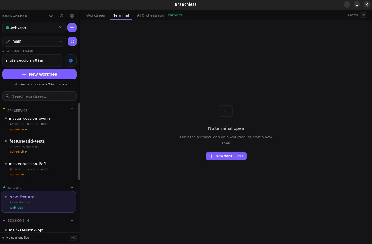 Built-in terminal