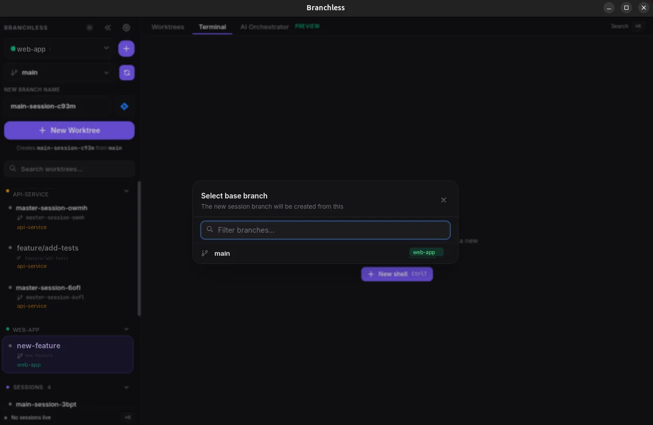 New worktree