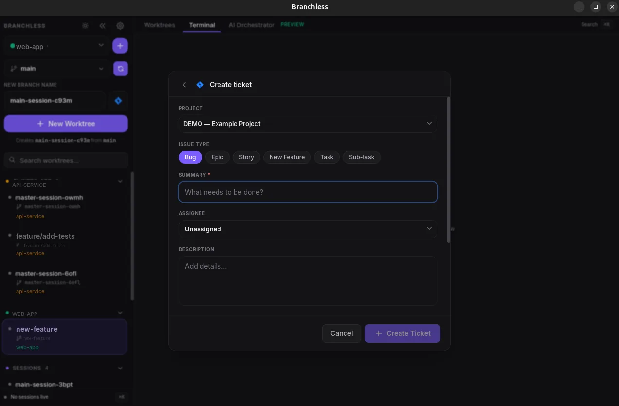 Create tickets