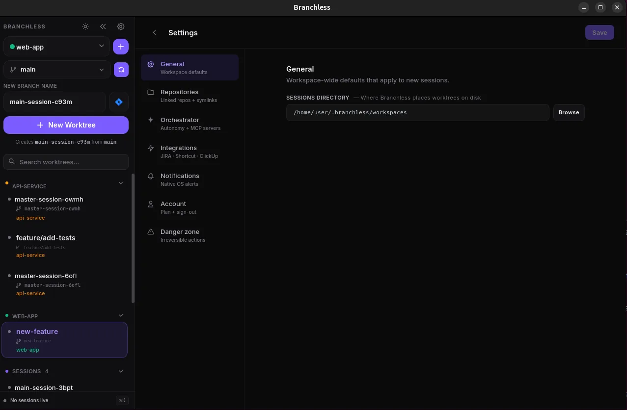 Settings (dark)
